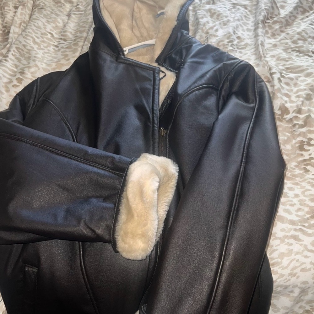 Wilsons Leather Brown Jacket with Cream Lining